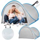 Cort plaja si picnic semi-deschis Sersimo, protectie UV, 200x120x110cm, gri