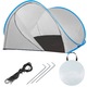 Cort plaja si picnic semi-deschis Sersimo, protectie UV, 200x120x110cm, gri