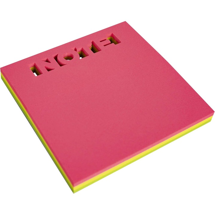 Note Adezive APLI 18336, 75x75mm, 3 Culori Fluorescente, 75 Coli