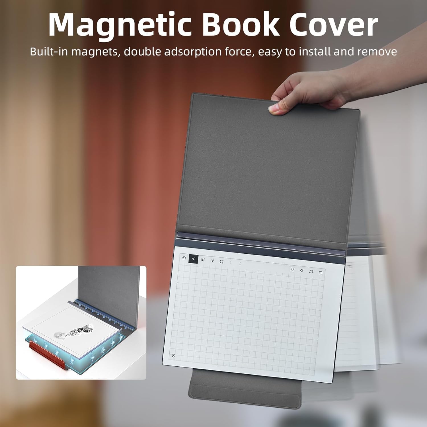 Carcasa Magnetica Premium pentru Remarkable 2 (10.3") - Maro
