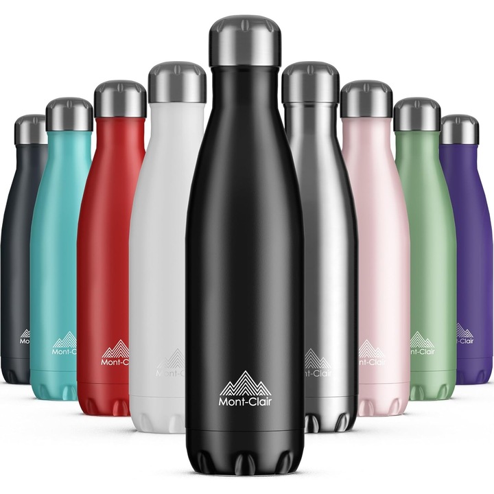 Sticla Termos Mont-Clair 500ml Inox, Izolare 24h Rece/12h Cald, Antigalpaiere, Fara BPA