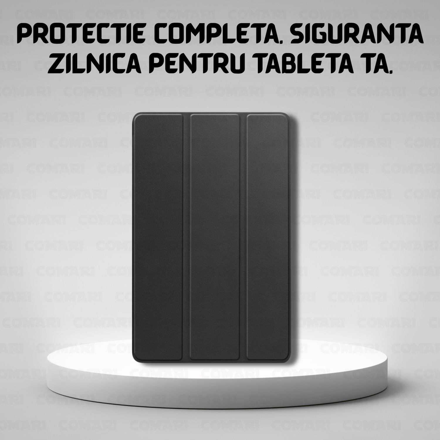 Husa pentru Lenovo Legion Tab Gen 3 Comari® EliteCover, protectie completa, functie stand multipla, design elegant tip carte, Negru