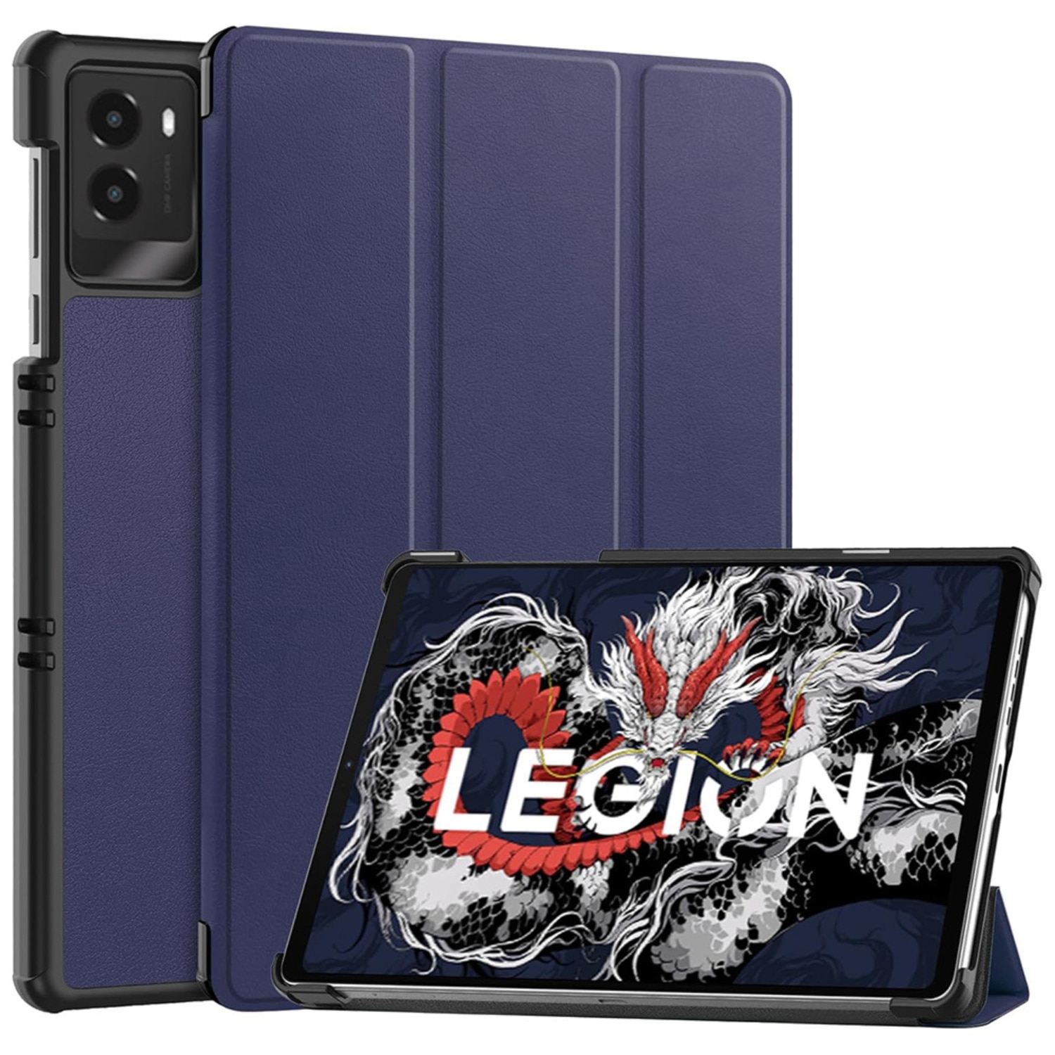 Husa pentru Lenovo Legion Tab Gen 3 Comari® EliteCover, protectie completa, functie stand multipla, design elegant tip carte, Albastru