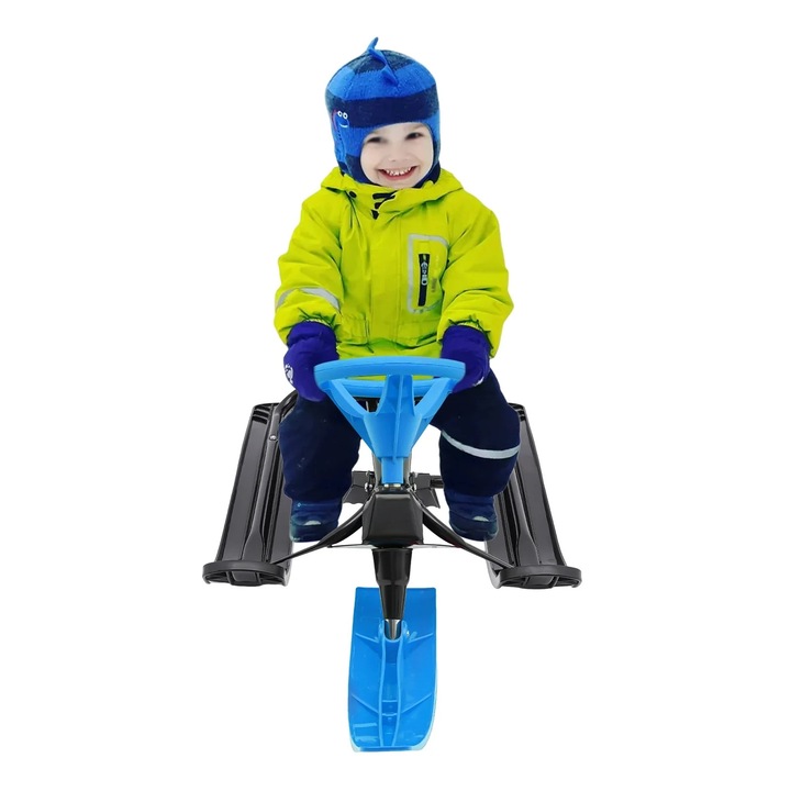 Sanie Snow Racer, acél, PU ülés, 100 kg, kék