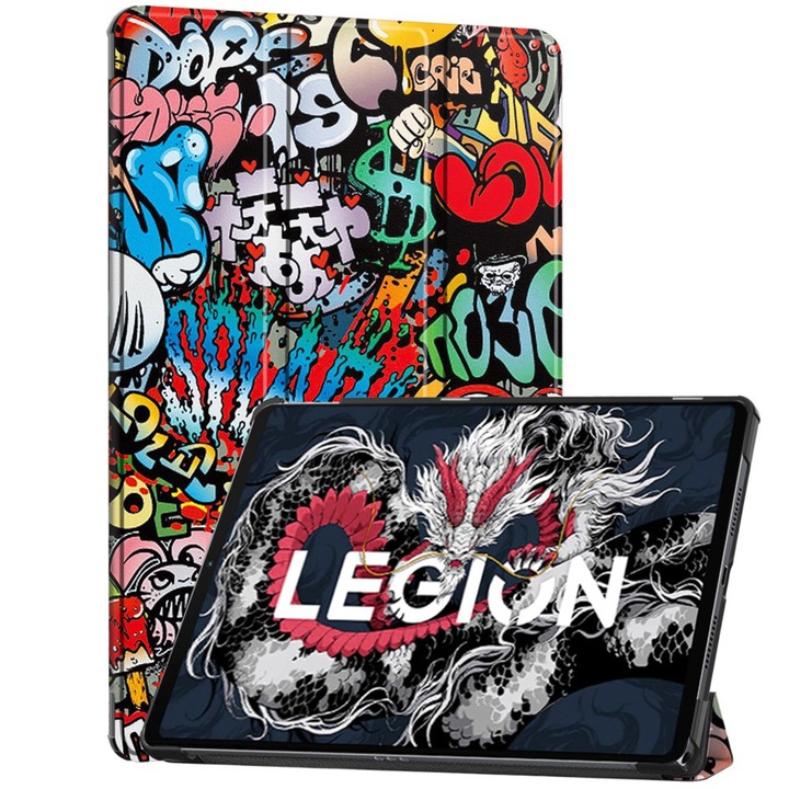 Husa pentru Lenovo Legion Tab Gen 3 Comari® EliteCover, protectie completa, functie stand multipla, design elegant tip carte, Urban