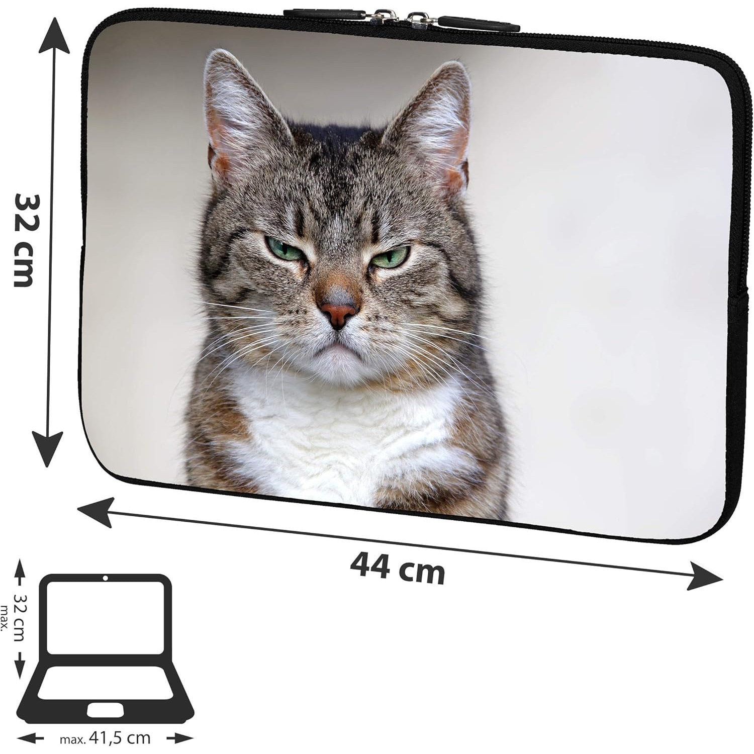 Husa Notebook Pedea Cat 17.3 inch, Protectie Premium Neopren