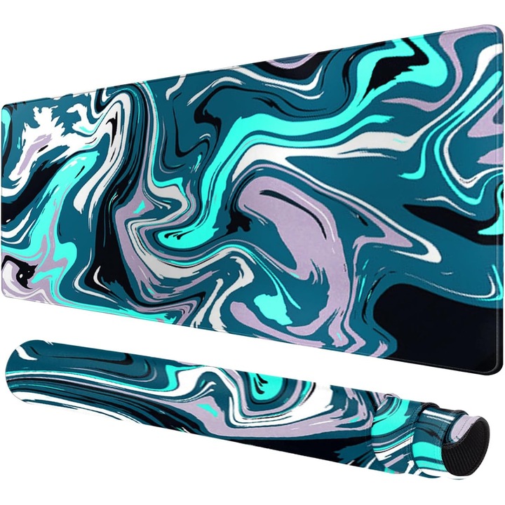 Mousepad Gaming Mare 60x30cm, Suprafata Anti-Alunecare, Margini Cusute