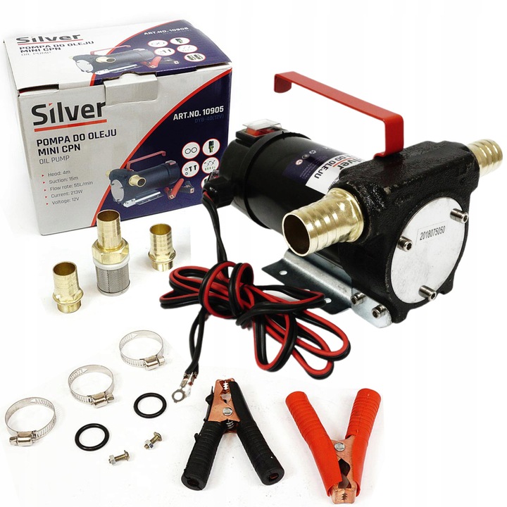 Mini pompa 12V SilverTools, 213W, pentru ulei, 3m inaltime de ridicare