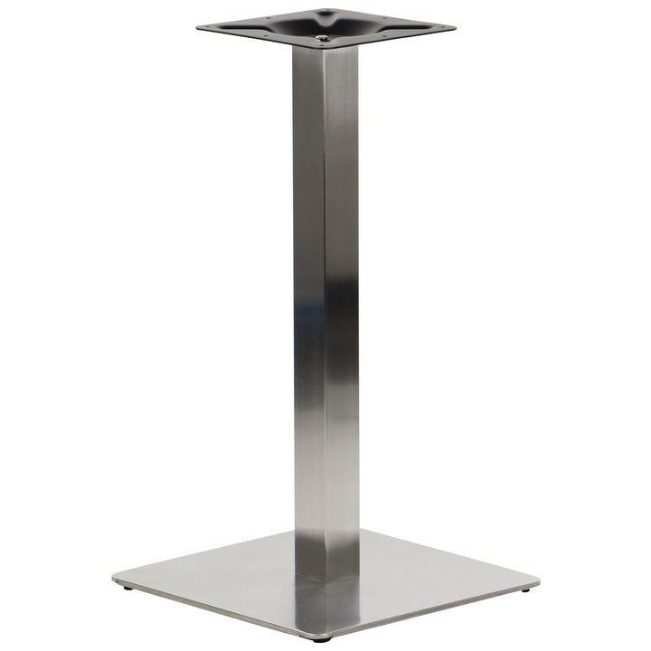 SH-3002-5/S asztalláb étterembe, otthonba és szállodába, 45x45x72 cm, szálcsiszolt rozsdamentes acél