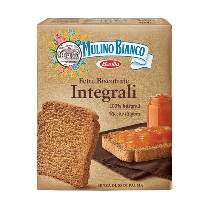 Мултино Бианко Фетте Бискотате Интеграли 315гр, хляб