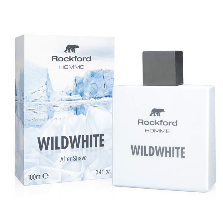 Parfum bărbătesc Rockford Homme Wildwhite, EDT 100 ml, fresh-lemnos, alb-gheață