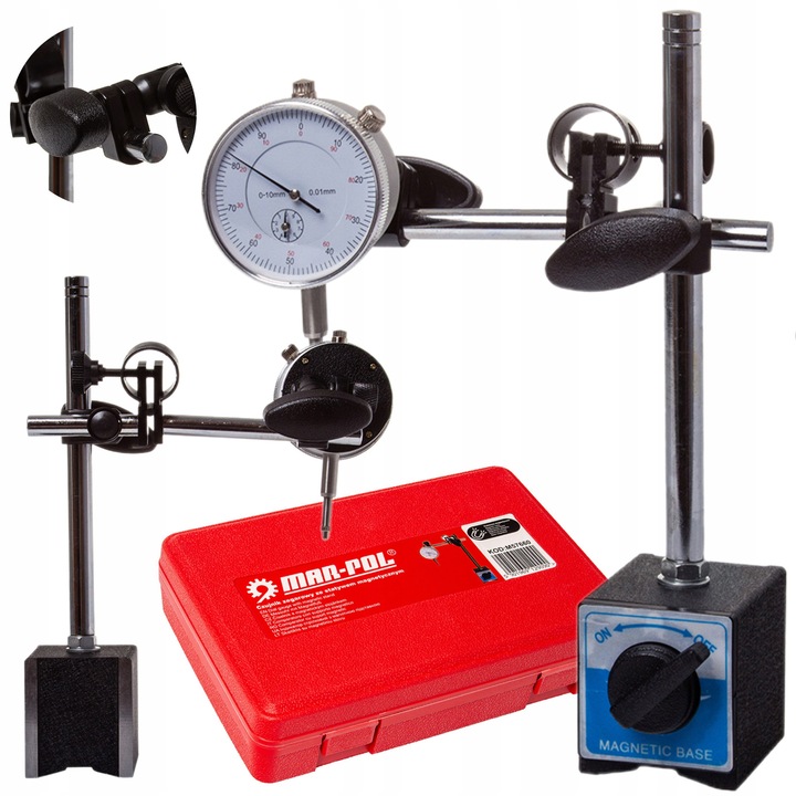 Centrala de masurare cu suport magnetic, 0-10 mm, Mar-Pol, precizie 0,01 mm, diametru 55 mm