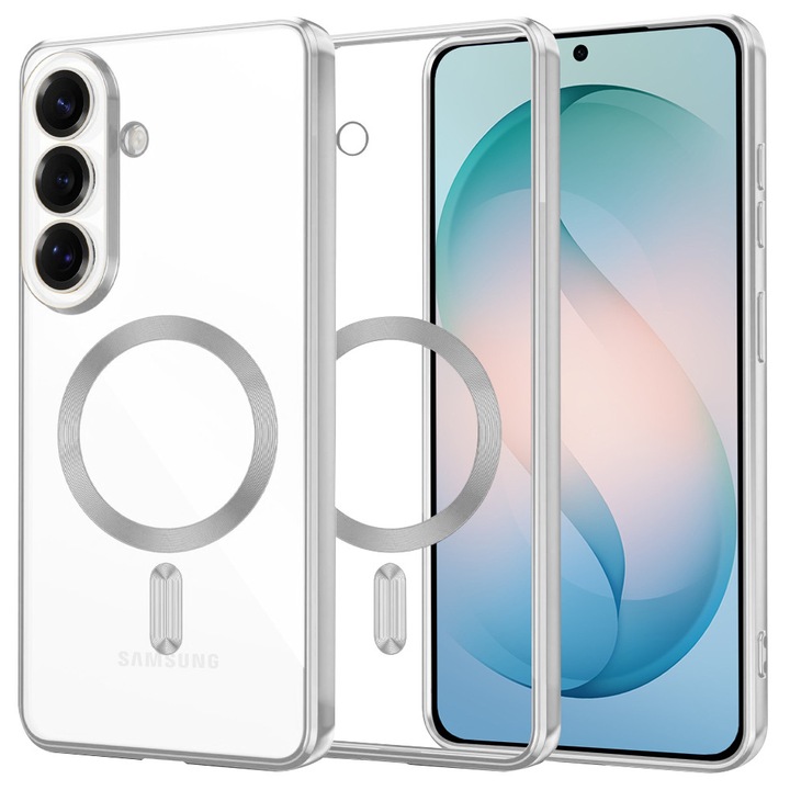 Защитен калъф, съвместим със Samsung Galaxy S26 Plus, Tim, Silver