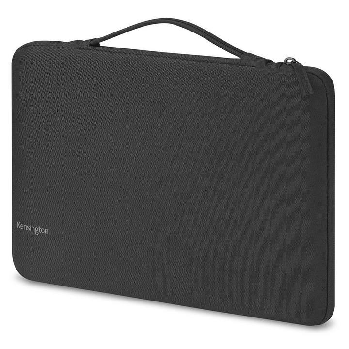 Kensington EQ Classic laptop táska, 14", fekete, újrahasznosított poliészter, ütés- és karcálló