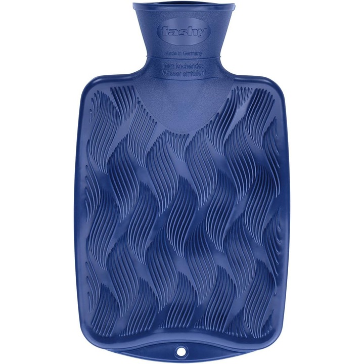 Sticlă apă caldă Fashy 0.8L, finisaj 3D, albastru