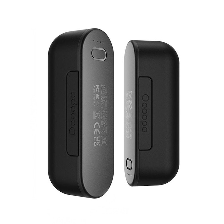 Комплект 2 нагревателя за ръце Ocoopa UT2s, 4 степени на нагряване, 2x 5000 mAh, черен