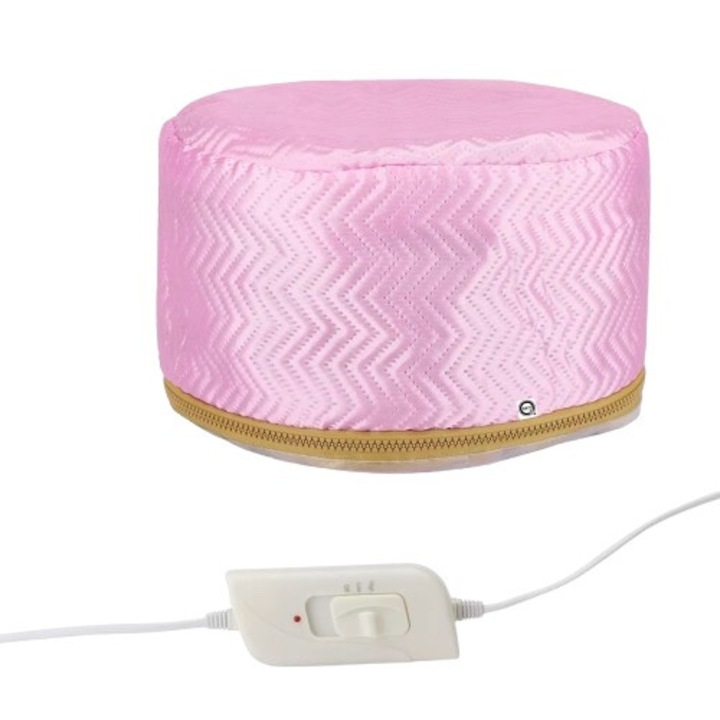 Casca termica electrica, universala, 40W, functie sauna, control al temperaturii in 2 trepte, element de incalzire incorporat, material moale, ideal pentru regenerarea parului