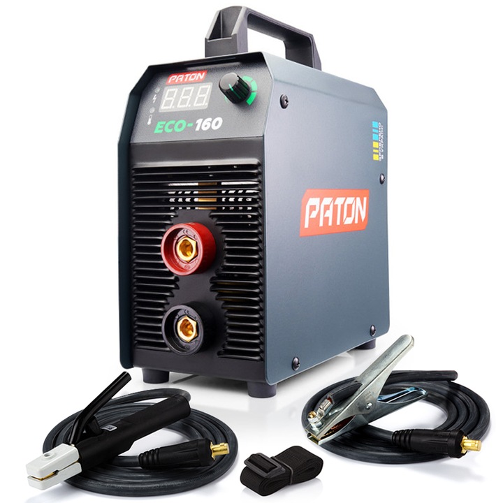 PATON ECO-160 hegesztőgép, 160A, kompakt, könnyű, 240V, hegesztőkészlet
