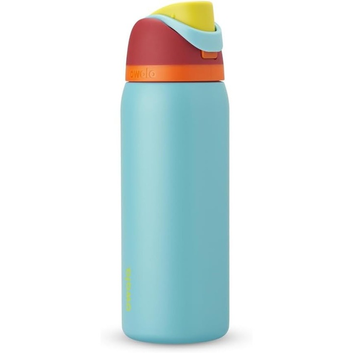 Cana termos Owala FreeSip 945 ml, inox, sistem de băut cu pai, capac etanș, fără BPA