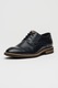 s.Oliver, Pantofi derby din piele ecologica cu insertie elastica, Albastru ultramarin, Gri carbune, 41