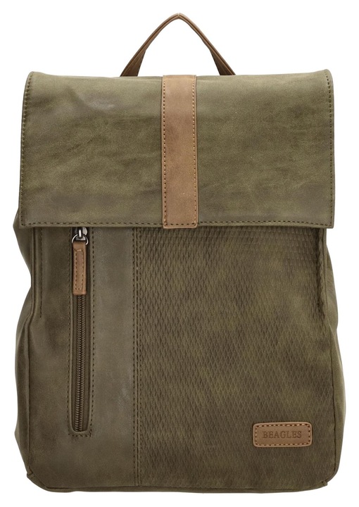 Rucsac urban Beagles Brunete, verde oliv, 32x24x10.5cm, 6 buzunare