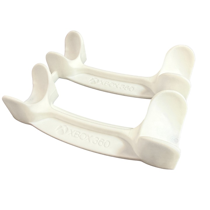 Suport dublu pentru controllere alb, compatibil cu Xbox 360, Fifi