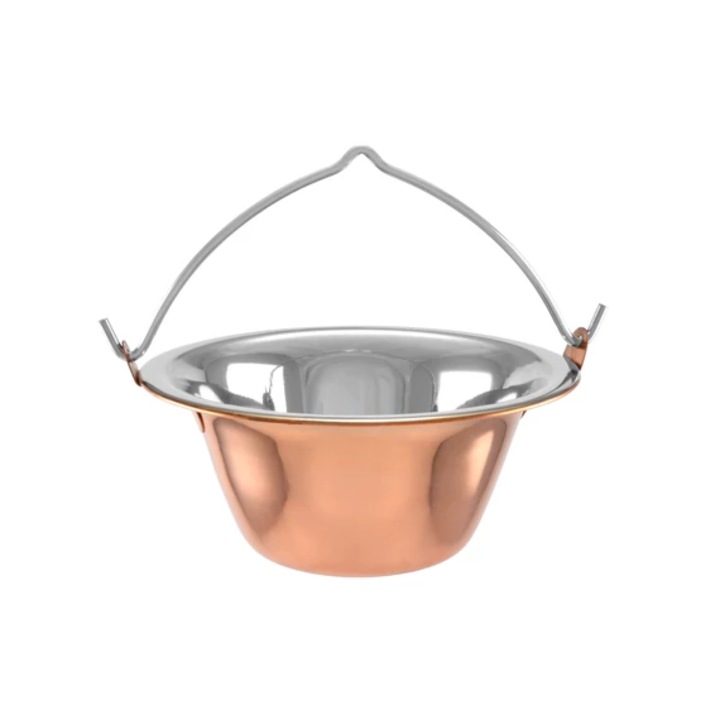 Ceaun de servire din inox 0, 8 litri cu acoperire cupru