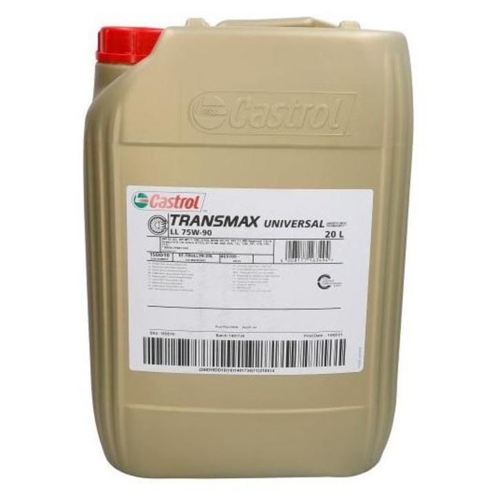 CASTROL TRANSMAX UNIVERSAL LL 75W90 szintetikus hajtóműolaj, 20 liter, kód: 15DD10