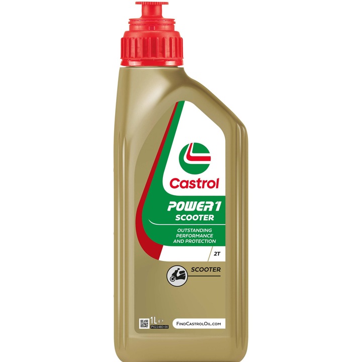 Castrol Power 1 ásványi motorolaj robogókhoz, 2T, 1L