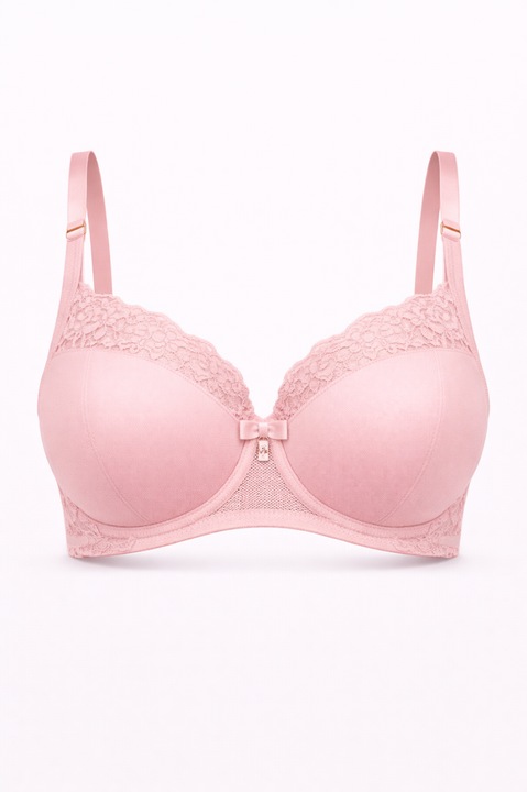 DALIA Lingerie Whisper merevített, levehető kosaras melltartó, rózsaszín, Rózsaszín