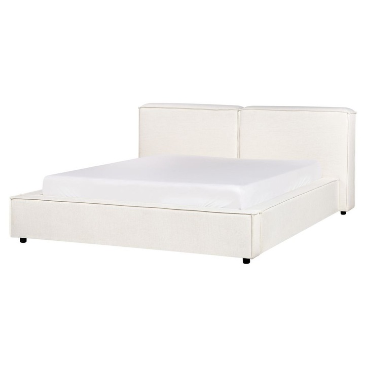 Törtfehér kárpitozott franciaágy 160 x 200 cm Linards