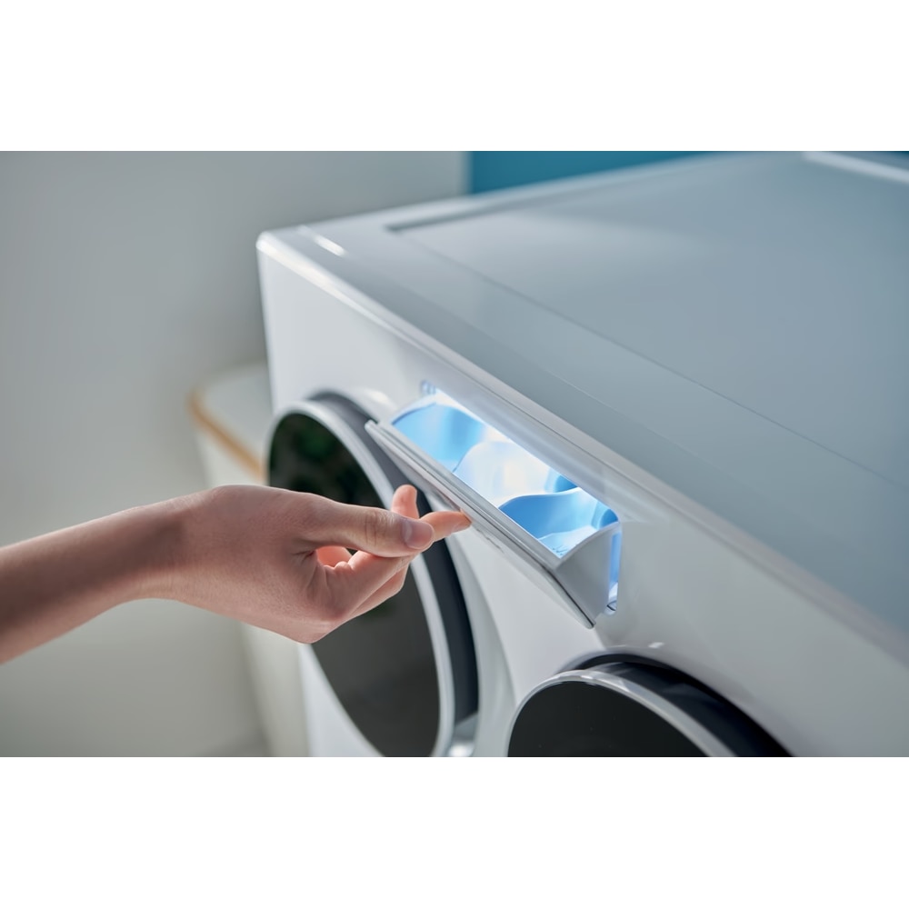 Masina de spalat rufe Candy MultiWash MQD 410CBL9-S, 3 cuve, 10+1+1kg, 1400 RPM, Clasa A, Dozare automata, sterilizare antimicrobiana UV, AI, alb