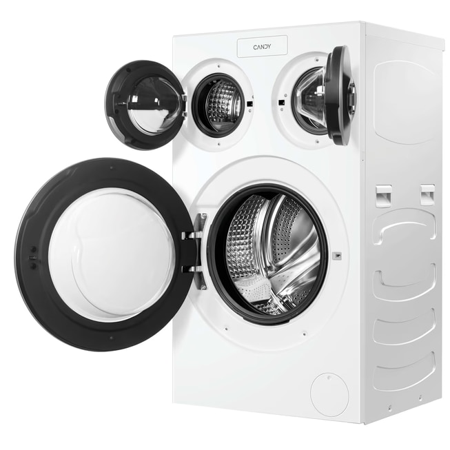 Masina de spalat rufe Candy MultiWash MQD 410CBL9-S, 3 cuve, 10+1+1kg, 1400 RPM, Clasa A, Dozare automata, sterilizare antimicrobiana UV, AI, alb