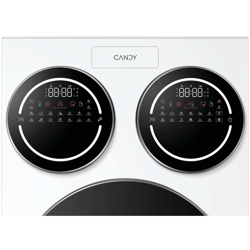 Masina de spalat rufe Candy MultiWash MQD 410CBL9-S, 3 cuve, 10+1+1kg, 1400 RPM, Clasa A, Dozare automata, sterilizare antimicrobiana UV, AI, alb