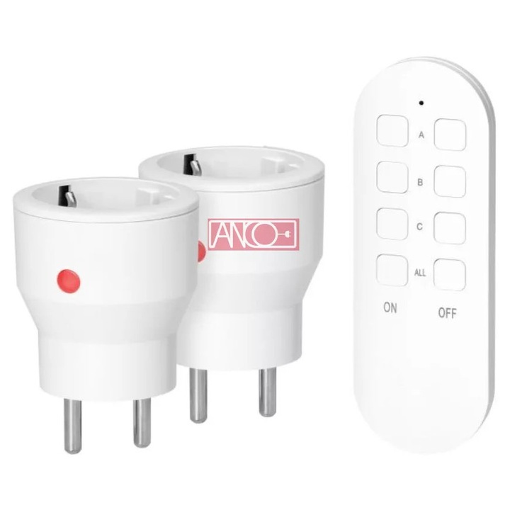 Távirányítós dugalj szett 1+2, 40m, 2300W, 230 V, IP20