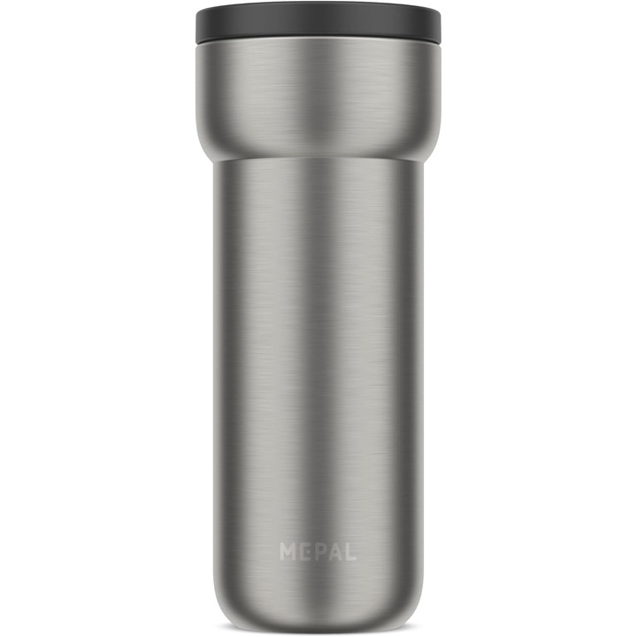 Cana termică, Mepal, Ellipse, inox, negru nordic, 475ml, menține cald 6h, rece 10h