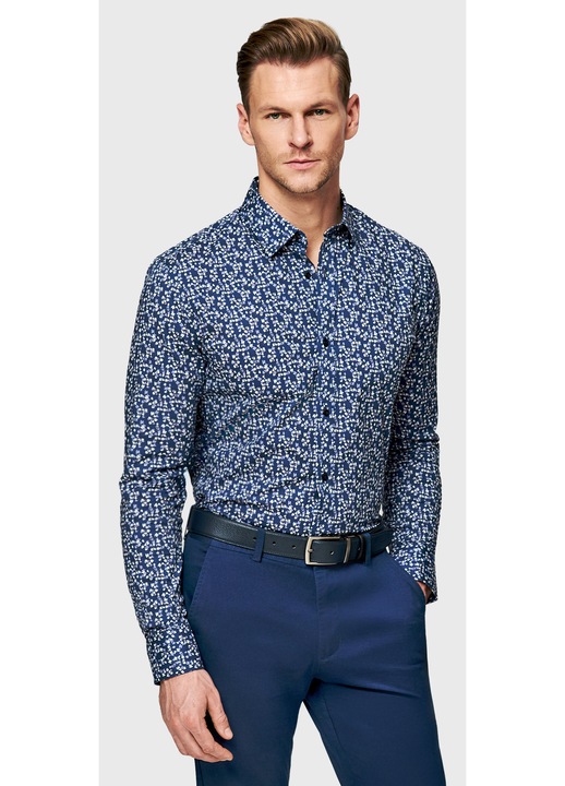 Pako Lorente, virágmintás, sötétkék, Tengerészkék