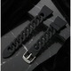 Női szilikon szíj 20mm, Best Accessories, fekete, ezüst fém csat, 120x80mm