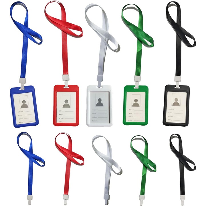 Set 5 Huse Card Transparent cu Snur, Impermeabile, Verticale, 10x15cm