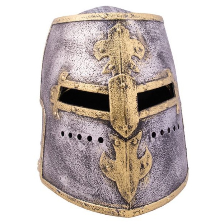 Casca de cavaler templier cu viziera pliabila