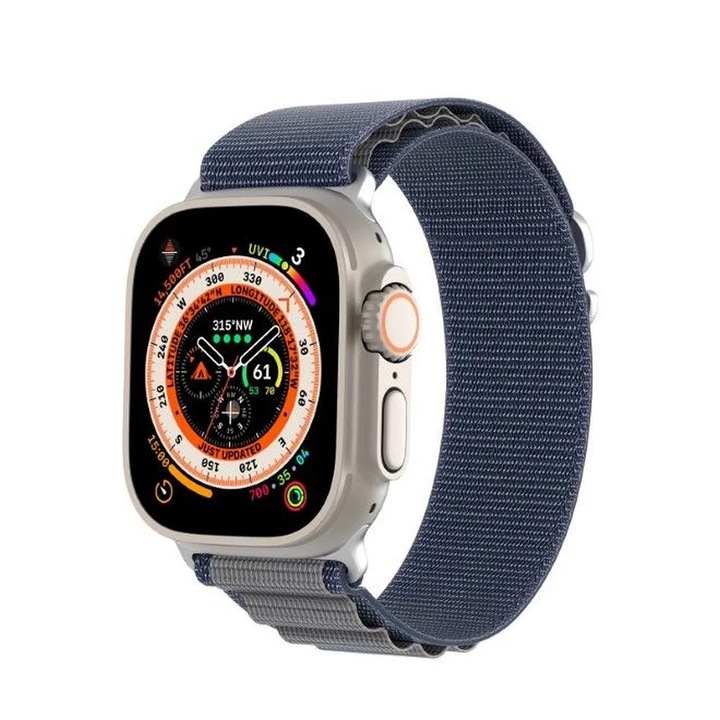 DUX DUCIS Apple Watch 42mm/ 44mm/ 45mm/ 49mm nejlon óraszíj kék