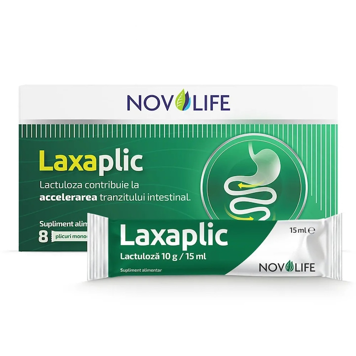Laxaplic 15ml, 8 plicuri monodoza, Novolife