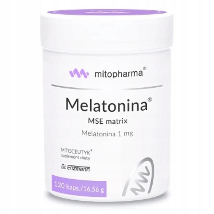Supliment alimentar, Mitopharma, Melatonin MSE Matrix, 120 capsule, 1 mg melatonina, eliberare treptata, biodisponibilitate ridicata, fara gluten, fara lactoza, fara soia, fara gelatina, fara drojdie, fara arome, fara coloranti, fara conservanti