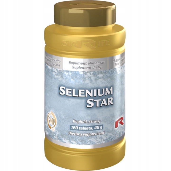 Supliment alimentar, starlife, seleniu star, 120 comprimate, seleniu, sustine imunitatea organismului, sustine buna functionare a inimii, sustine buna functionare a glandei tiroide, sustine spermatogeneza, o inima sanatoasa, pachetul contine 120
