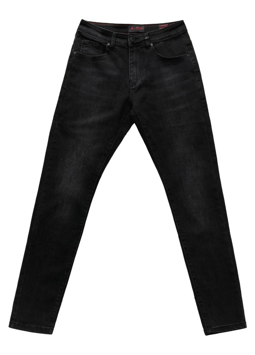 Мъжки дънки Skinny Fit от еластичен деним Realize, вталена конусовидна кройка, Черен