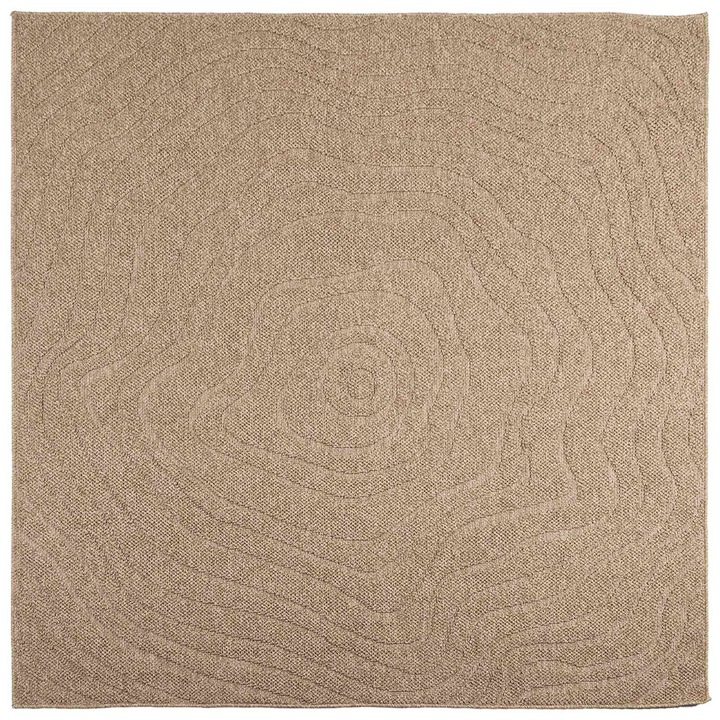 vidaXL Covoare de zona Moiré Patrat AGIRA natural 240 x 240 cm