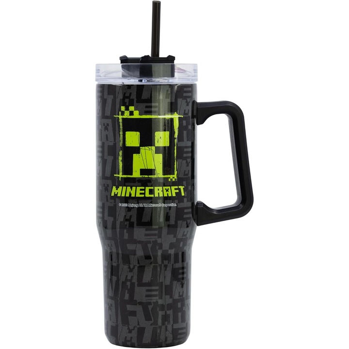 Термос чаша Minecraft XL, Неръждаема стомана, 940 мл