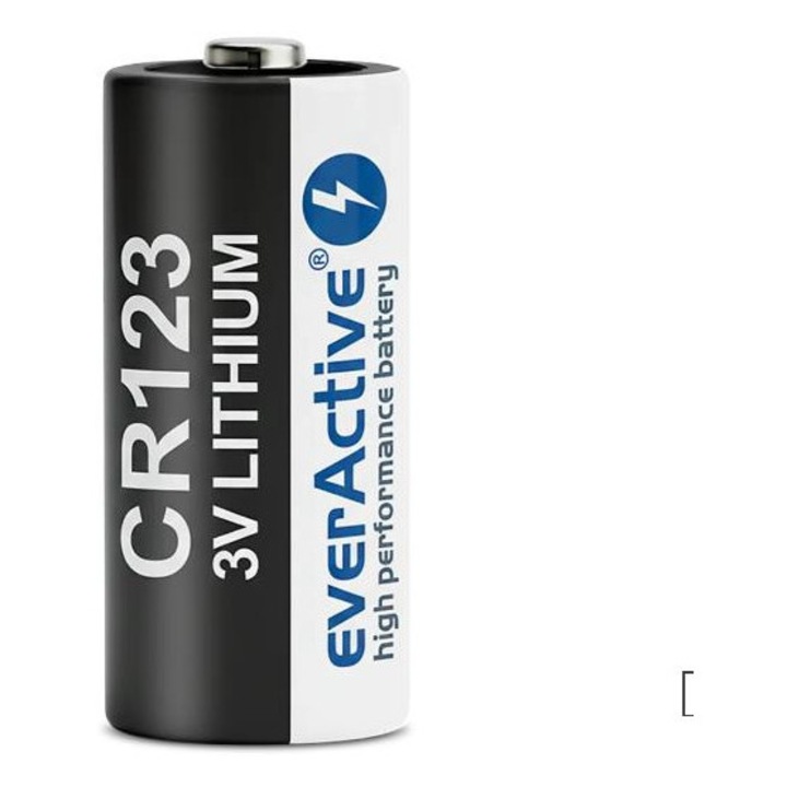 Baterie litiu everActive CR123A 3V 1500mAh