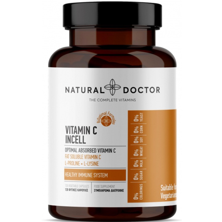 VITAMIN C INCELL sistem imunitar puternic Natural Doctor 120 buc