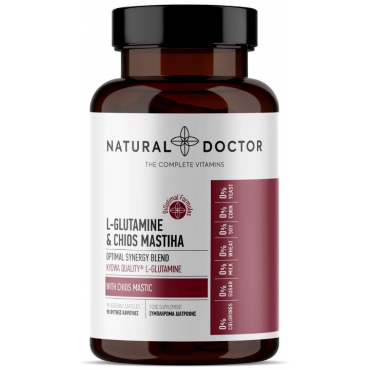 L-GLUTAMINE & CHIOS MASTIHA sanatatea stomacului Natural Doctor 90 buc